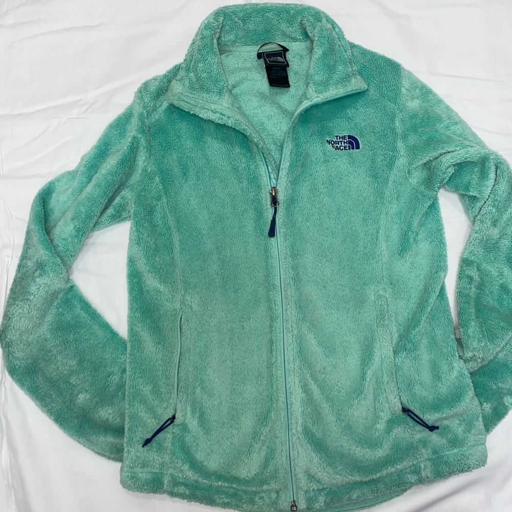 The Northface womens XS mint green Osito fleece jacket